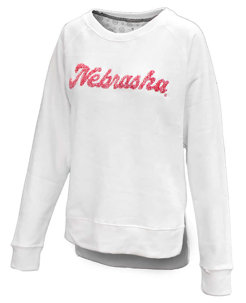 Ladies Nebraska Oversized Comfy Crew
