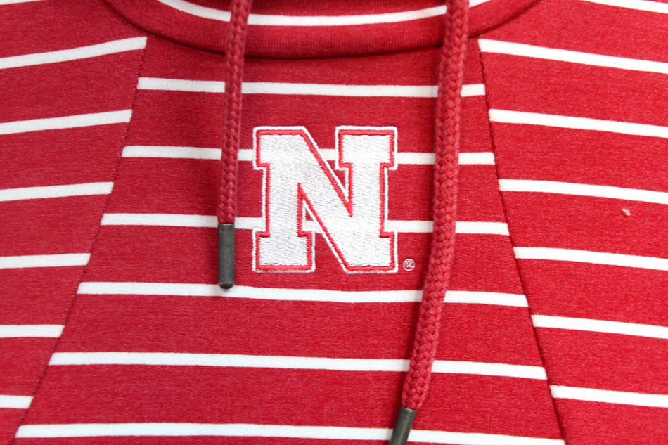 Womens Nebraska Striped Rhythm Cowl