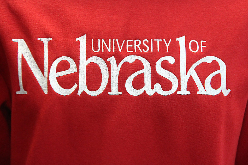 Adidas University Of Nebraska Three Striped Skybox Crew