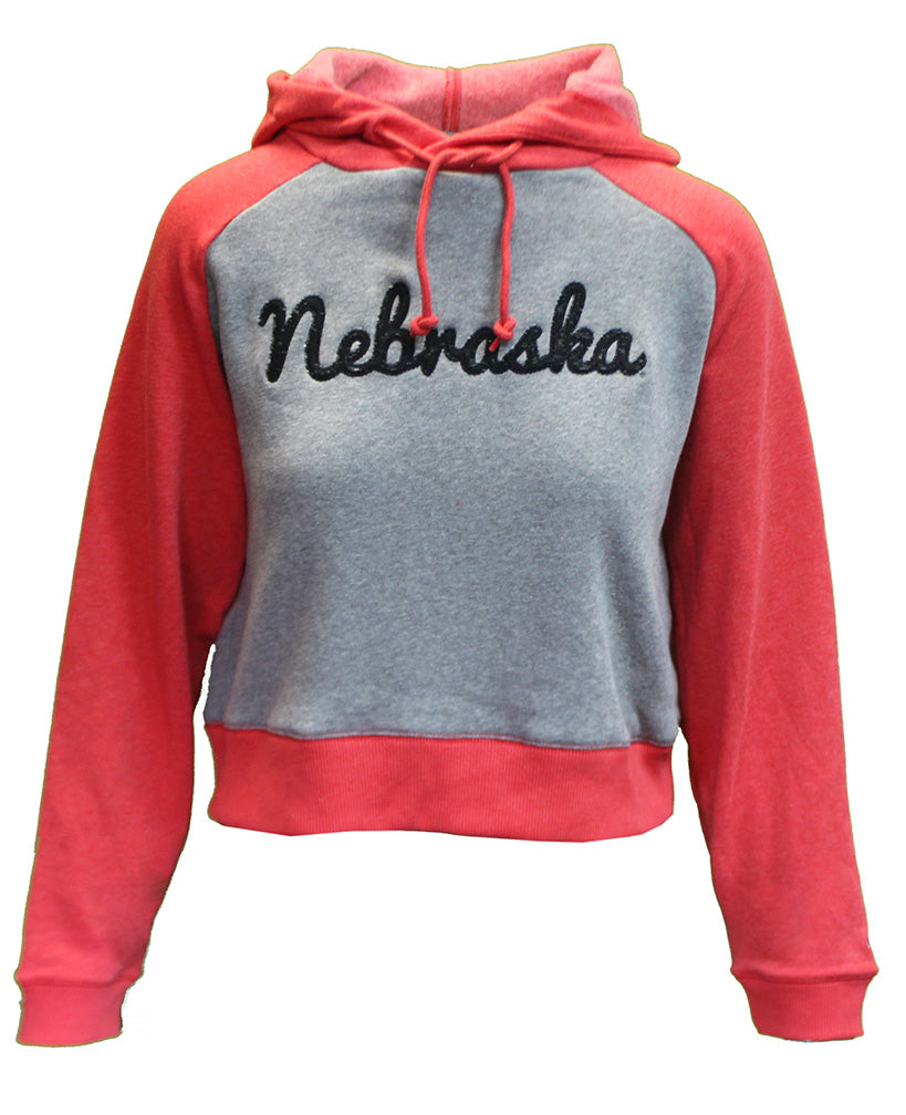 Womens Nebraska Triumph Fleece Color Block Hoodie