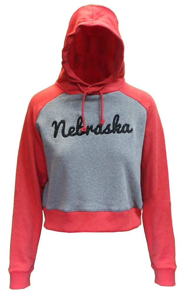 Womens Nebraska Triumph Fleece Color Block Hoodie