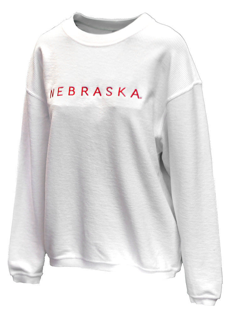 Womens Nebraska Corded Chicka-D Crew
