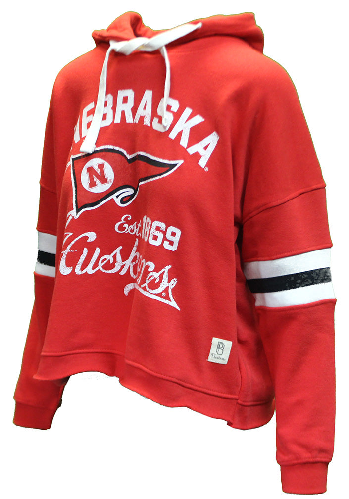 Womens Nebraska Raw Edge Super Hoodie
