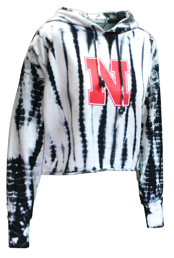 Womens Nebraska Shibori Crop Hood