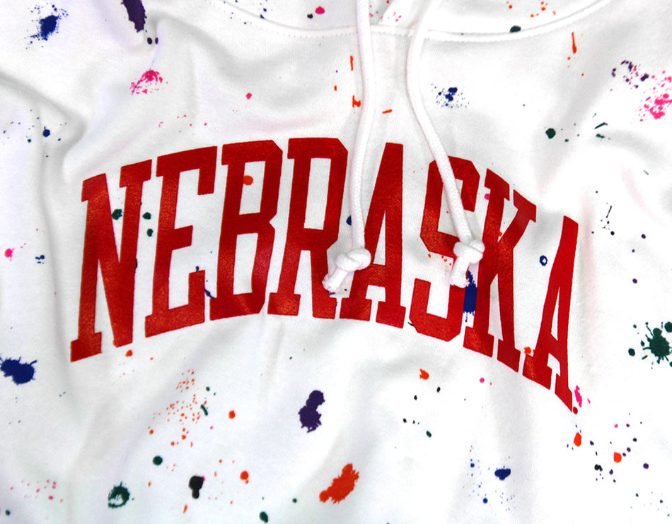 Womens Nebraska Champion Fiesta Crop Hoodie