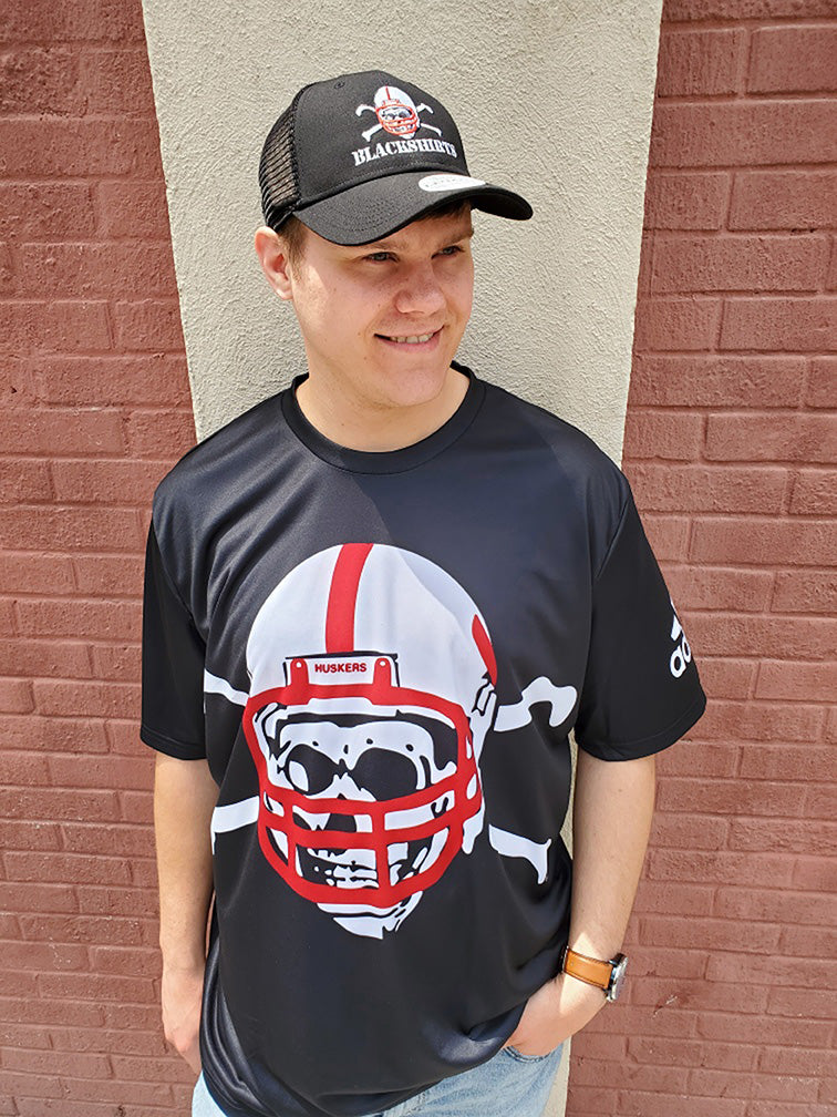 Adidas Blackshirts Go Big Red Tailgate Jersey Tee