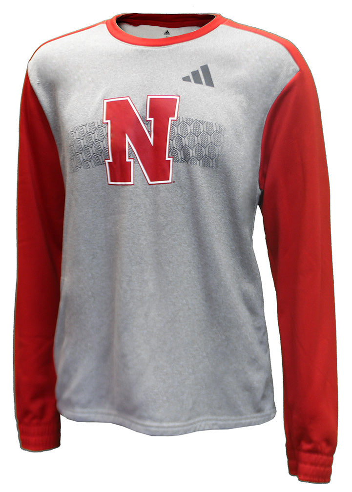 Adidas Nebraska Locker Pattern Fade Stripe Crew
