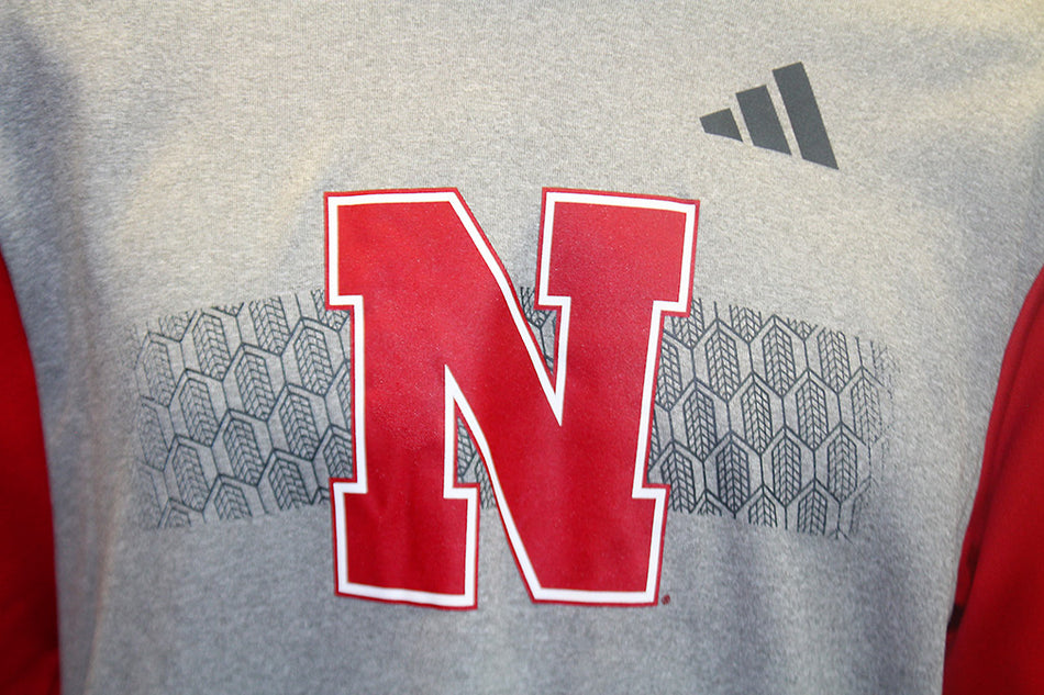Adidas Nebraska Locker Pattern Fade Stripe Crew