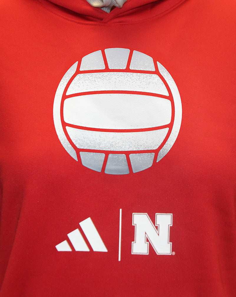Adidas Womens Nebraska Volleyball Locker Spray Sport Fleece