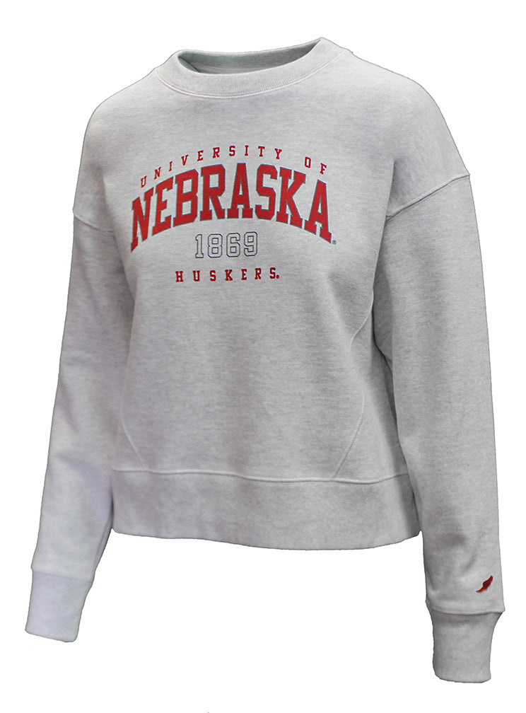 Womens University Of Nebraska Boxy Crew