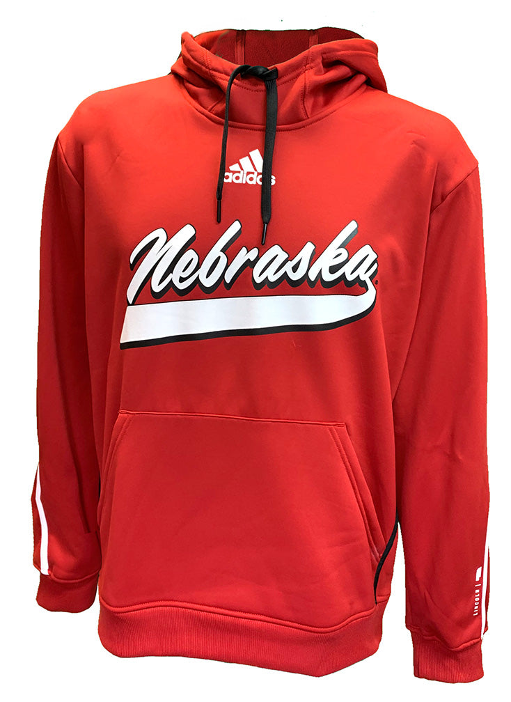 Adidas Nebraska Script SLA Sideline Pullover Hoodie