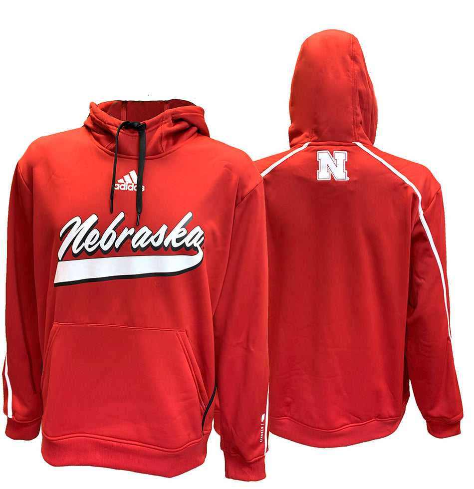 Adidas Nebraska Script SLA Sideline Pullover Hoodie