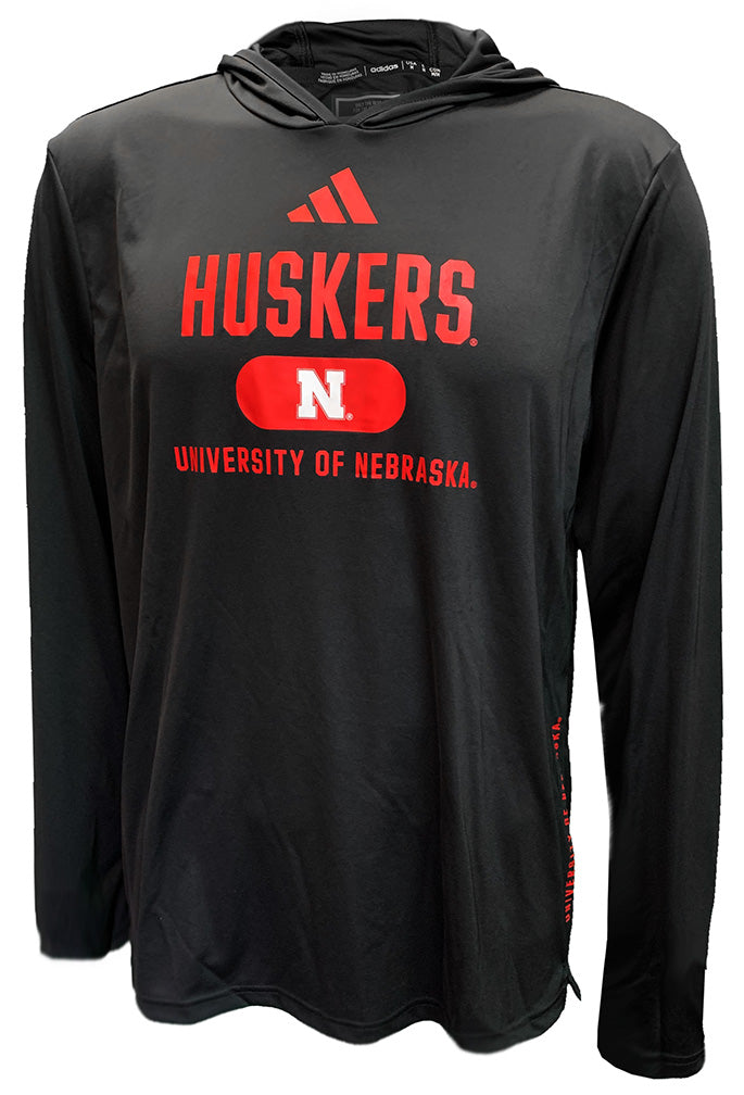 Adidas 2024 Huskers UNL D4T Lightweight Hoody - Black