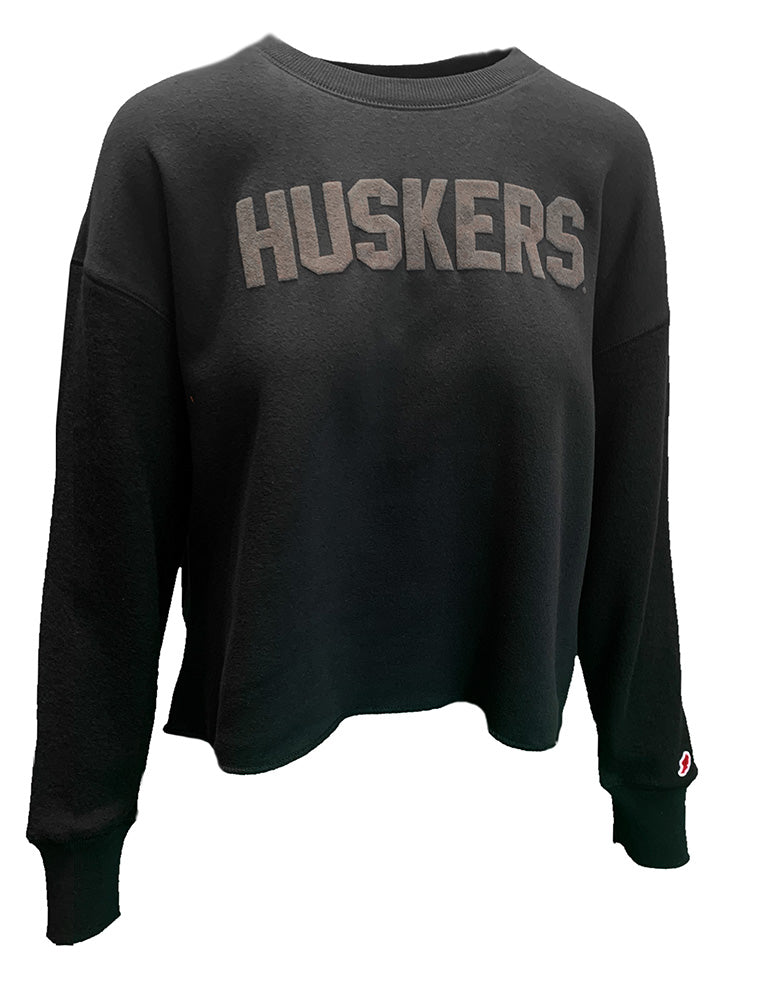 Womens Huskers Vintage Reverse Crew