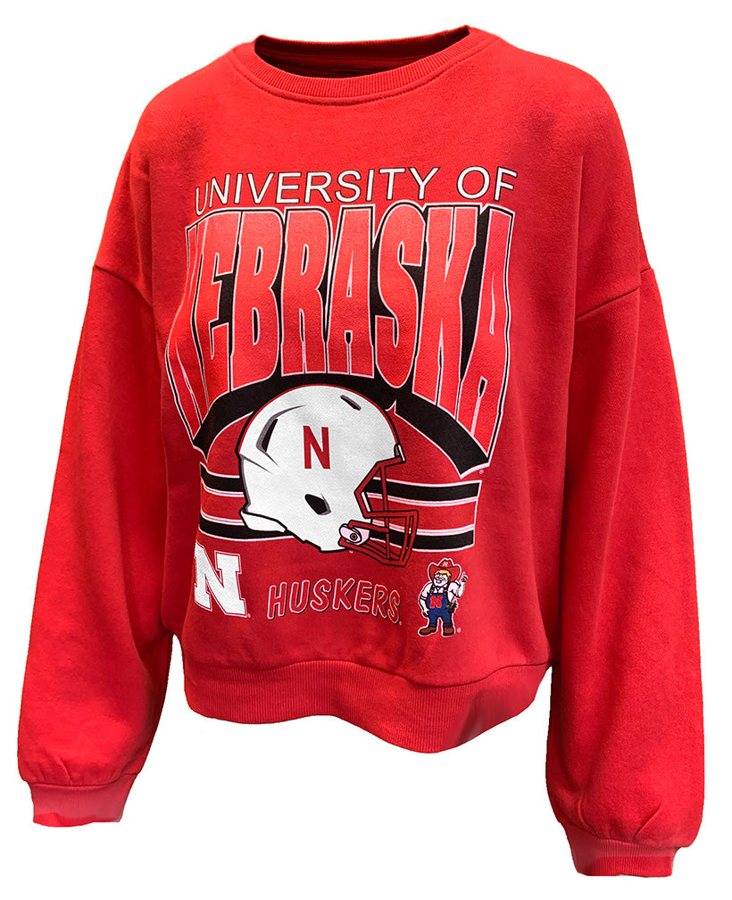 Womens University Of Nebraska Sheffield Oversized Crew