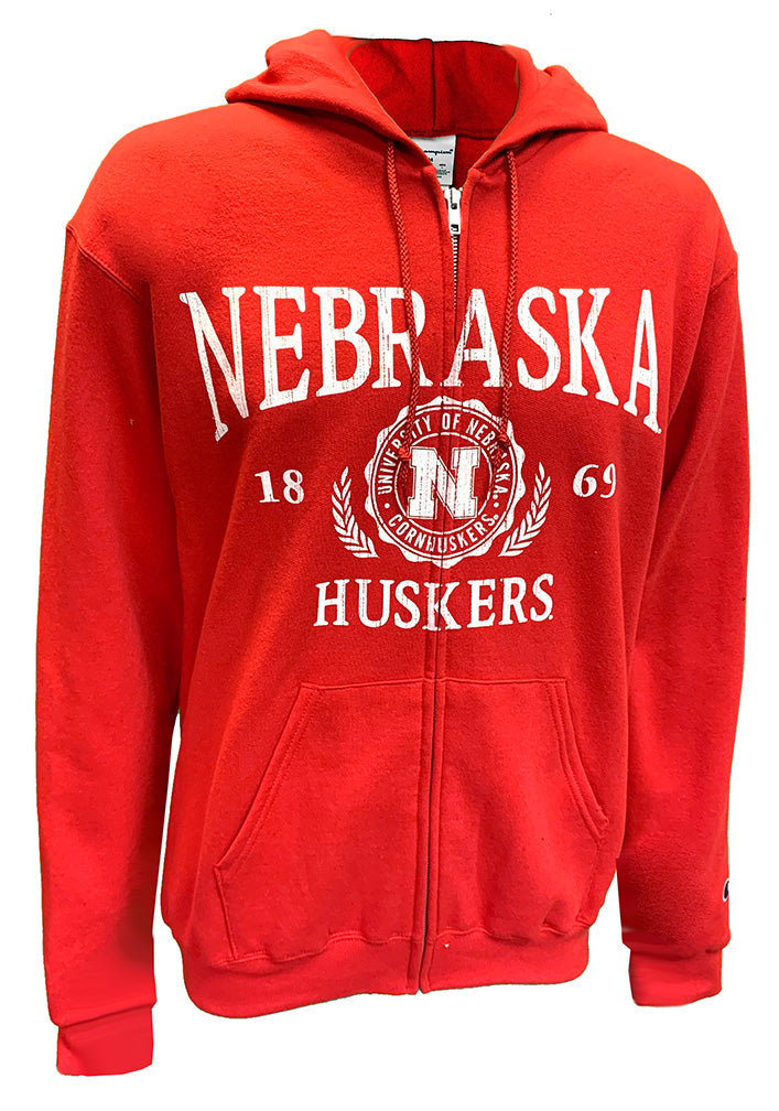Nebraska Huskers 1869 Seal Powerblend Full Zip Hoodie