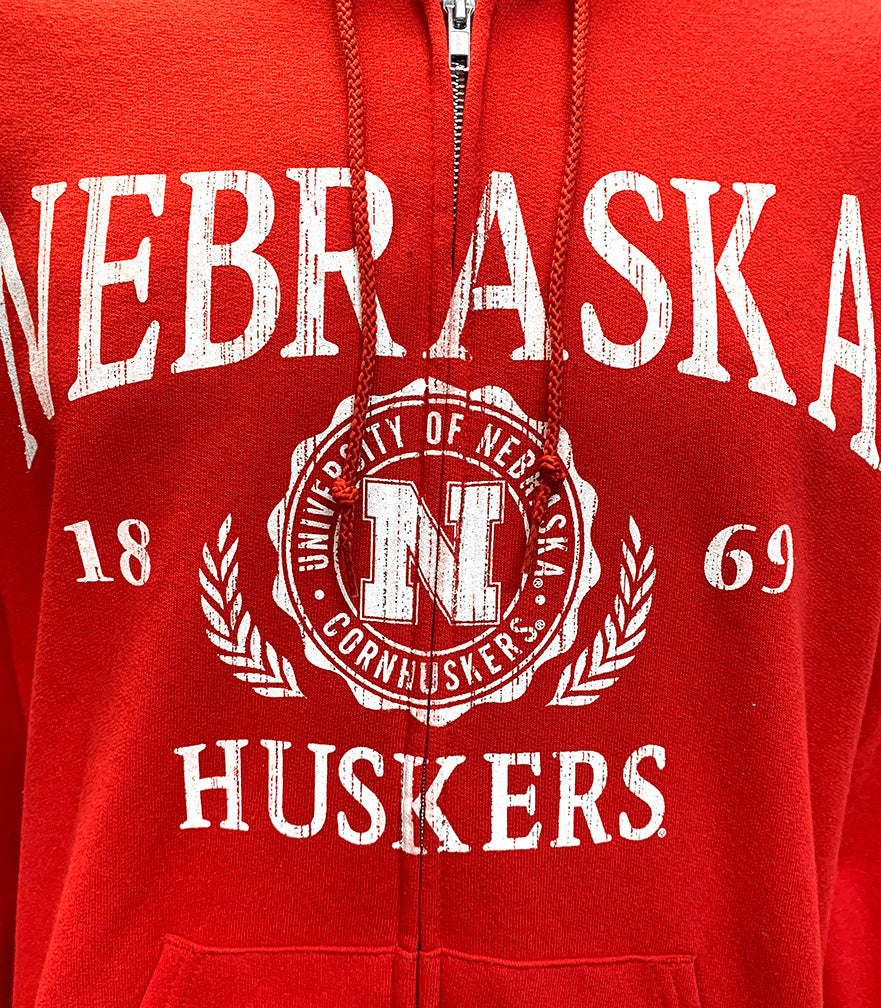 Nebraska Huskers 1869 Seal Powerblend Full Zip Hoodie