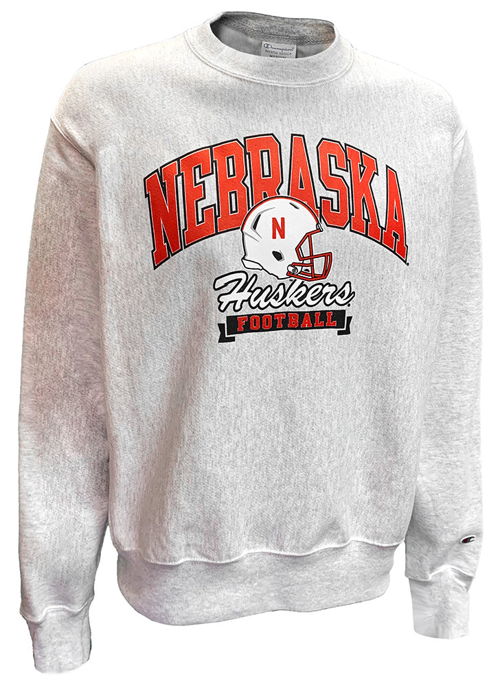 Nebraska Helmet Reverse Weave Crew
