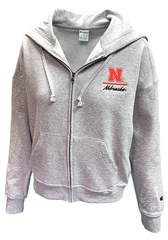 Womens Nebraska Powerblend Champion Full Zip