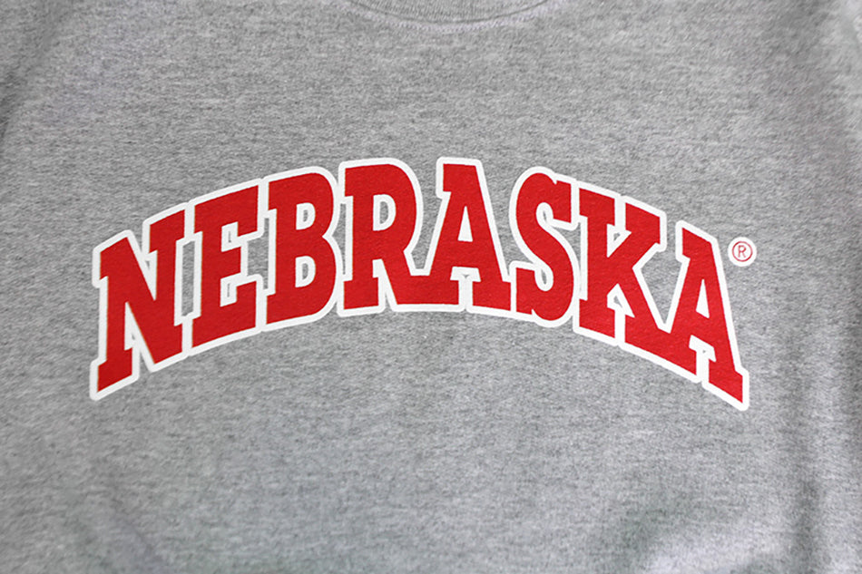 Nebraska Arch Crew Sweat - Gray