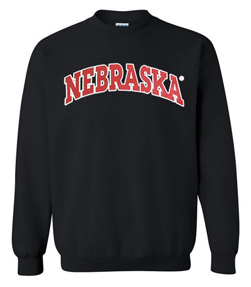 Nebraska Arch Crew Sweat - Black