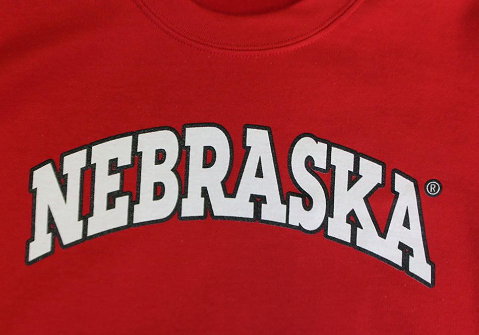 Nebraska Arch Crew Sweat - Red