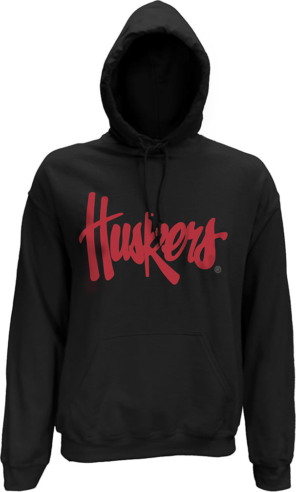 Husker Script Hooded Sweatshirt - Black