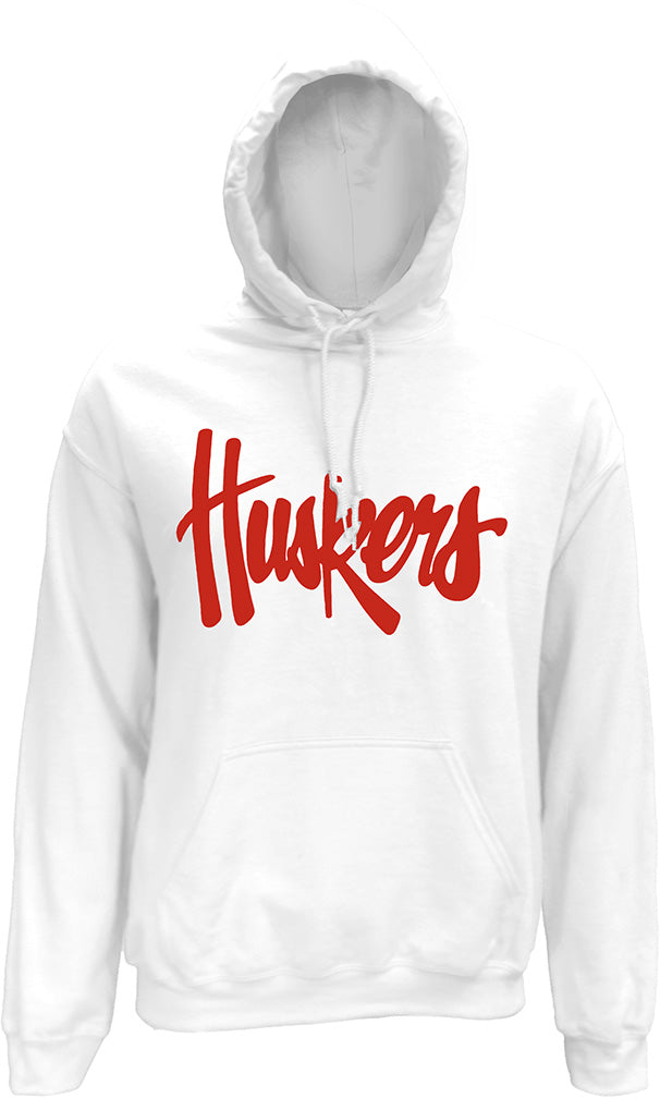 Husker Script Hooded Sweatshirt - White