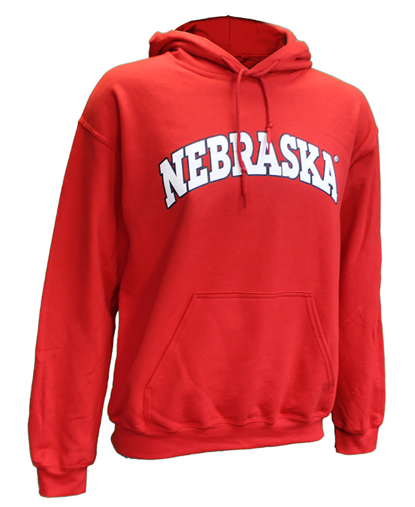 Nebraska Arch Hooded Sweatshirt - Red