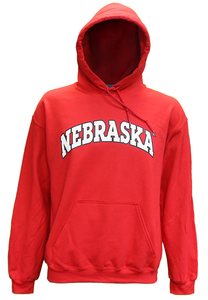 Nebraska Arch Hooded Sweatshirt - Red