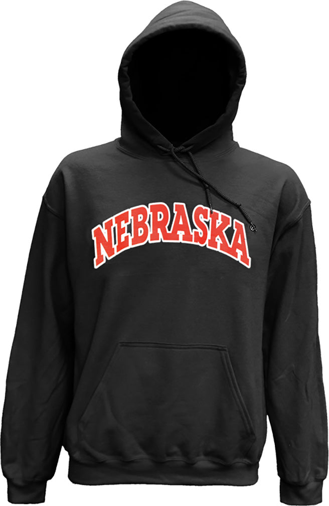 Nebraska Arch Hooded Sweatshirt - Black