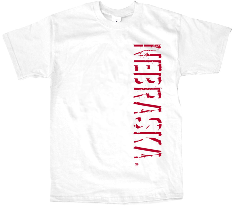 Vertical Nebraska Tee-White