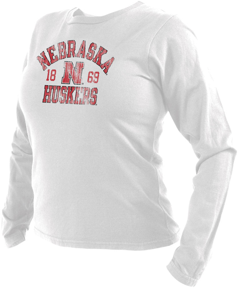 Ladies Basic White Long Sleeve
