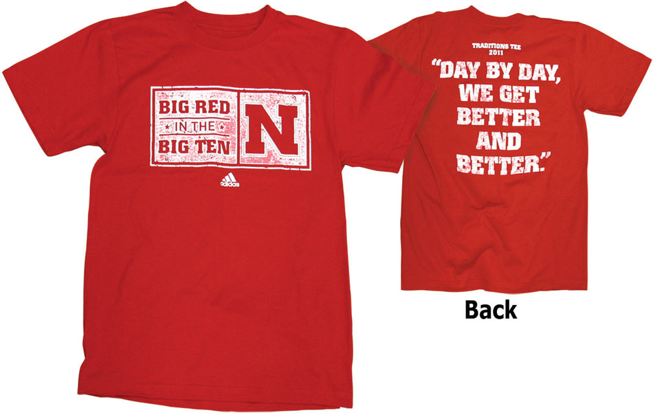 ADIDAS BIG RED, BIG TEN TEE
