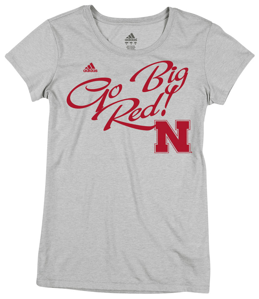 W. ADIDAS GREY GO BIG RED FOIL TEE
