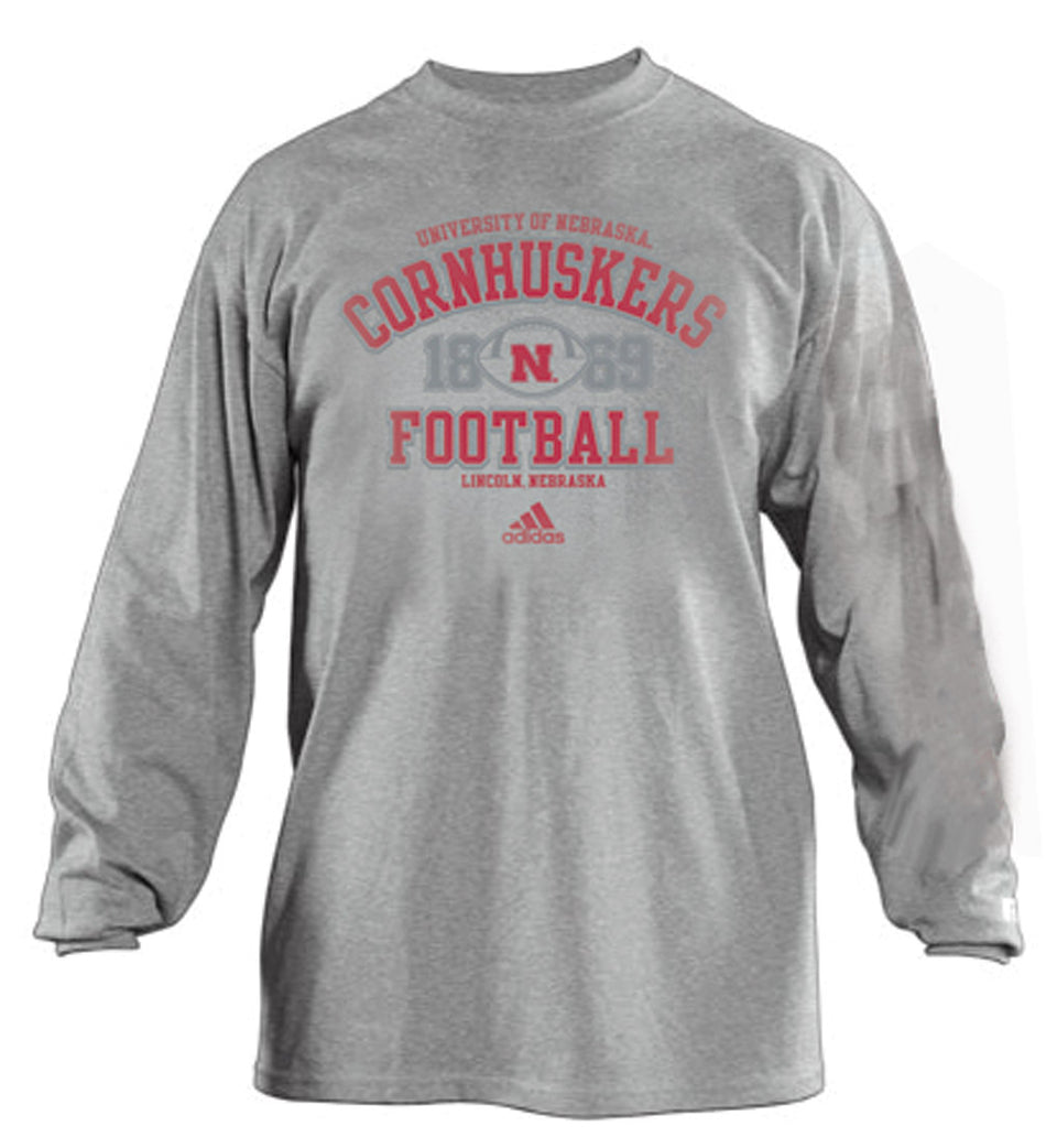 ADIDAS L/S GREY GUT CHECK TEE