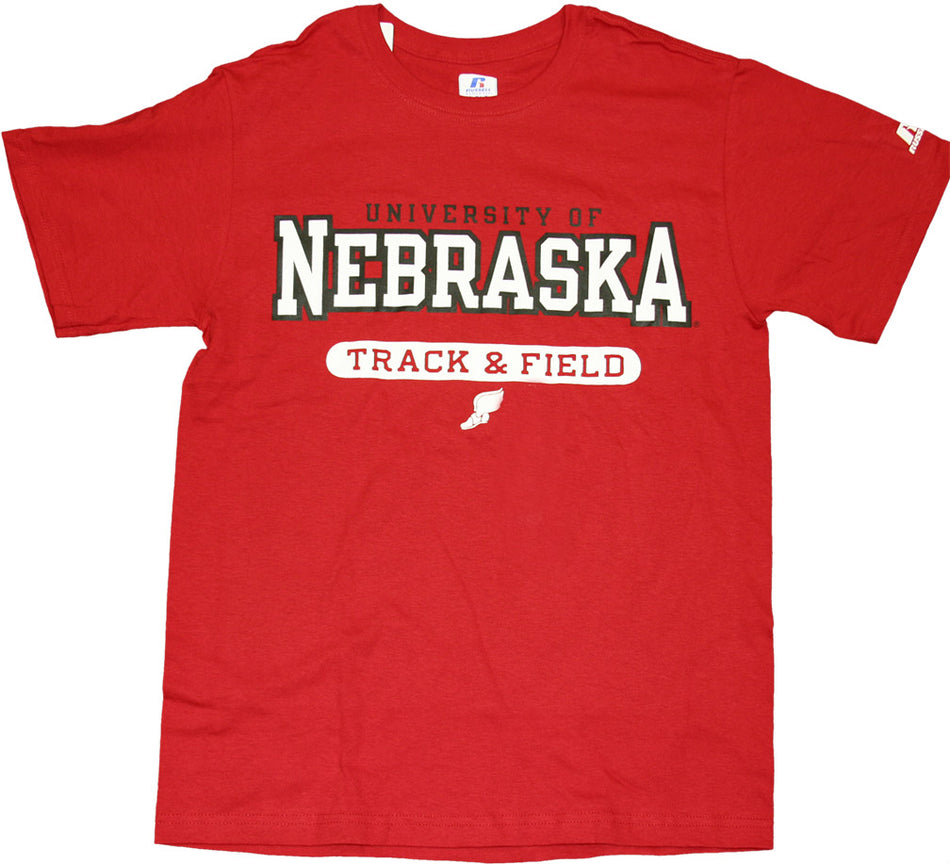 RED NE TRACK & FIELD TEE