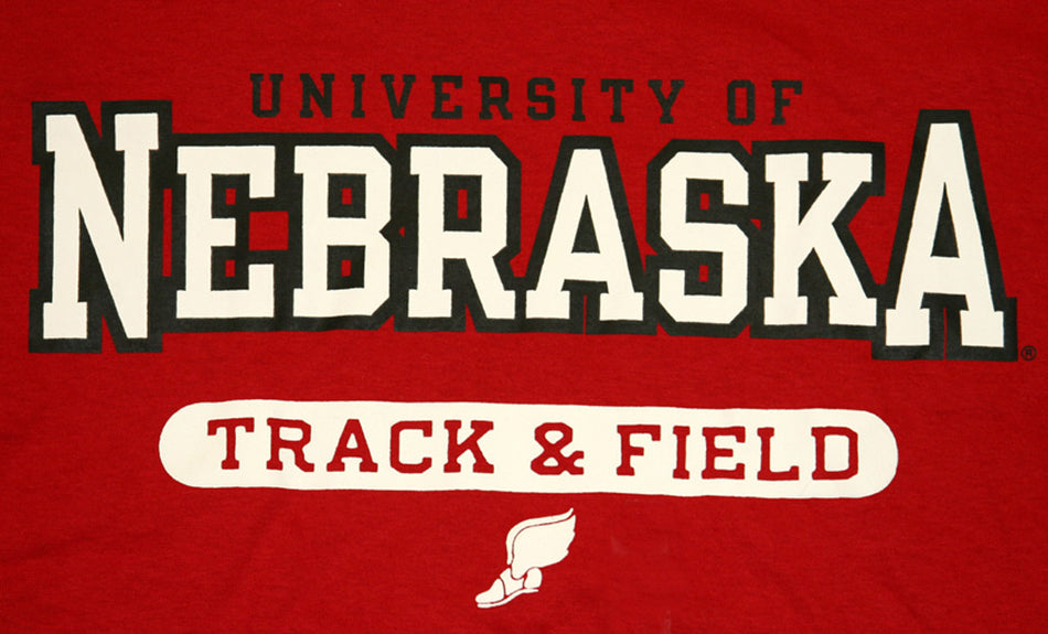 RED NE TRACK & FIELD TEE