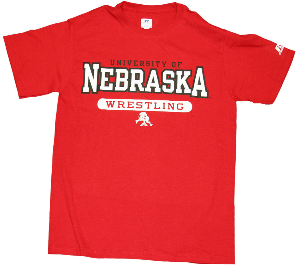 RED NE WRESTLING TEE