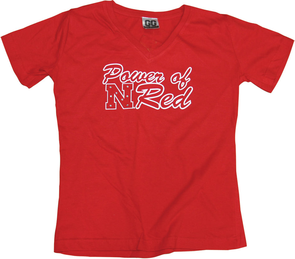 LADIES CLASSIC FIT V-NECK CRYSTAL TEE