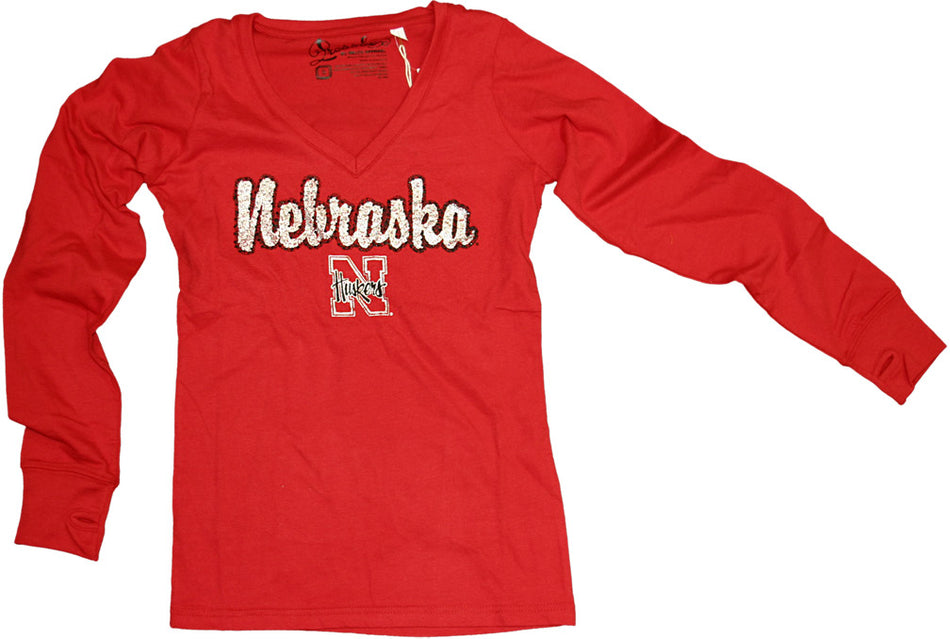 MADISON PEACH'D JRSY L/S RED