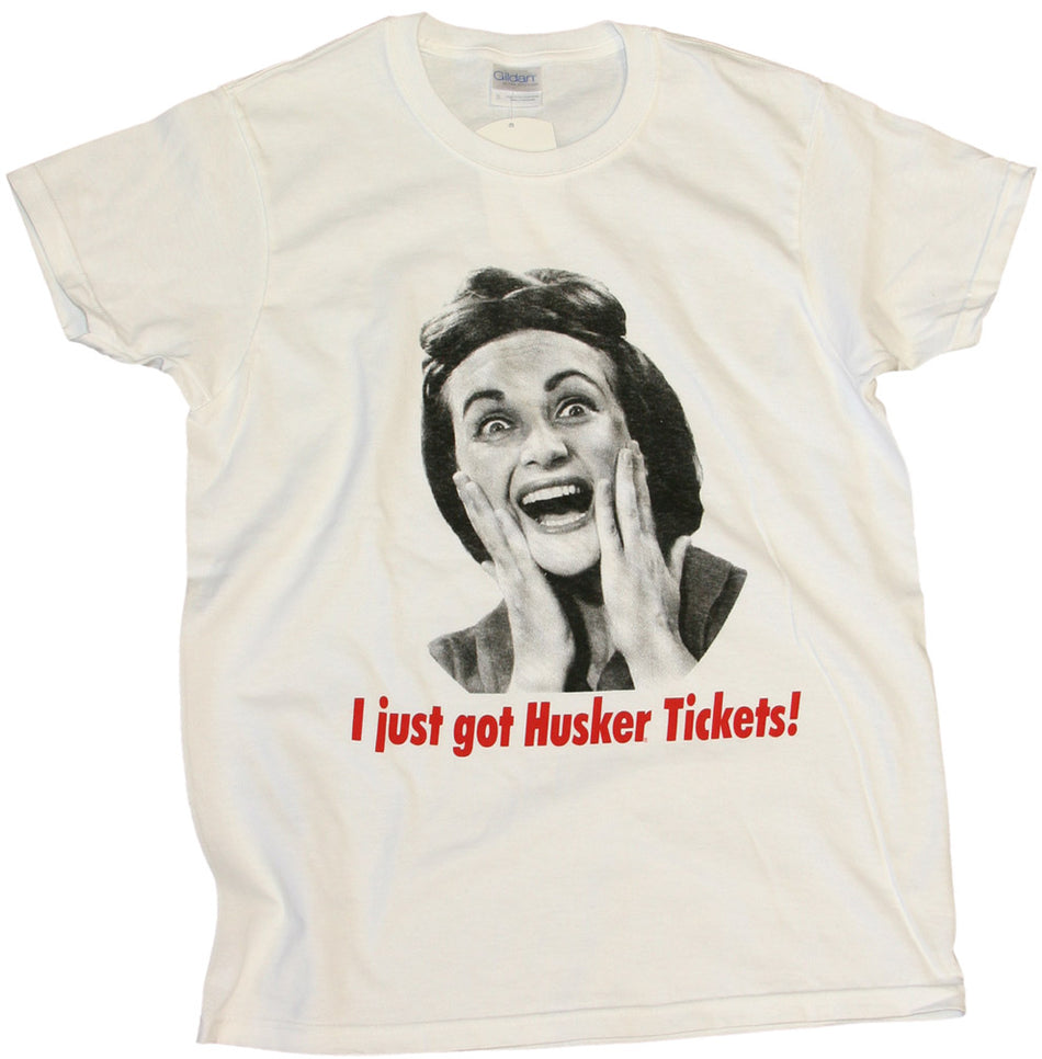 W. HUSKER TICKETS TEE WHITE