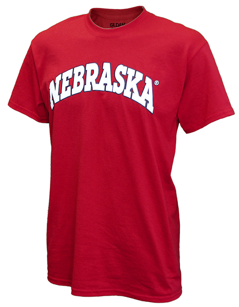 Red Bold Nebraska Arch Tee
