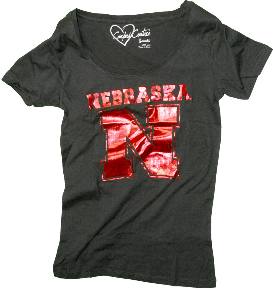 W. JRS. SCOOP NECK IRON N TEE