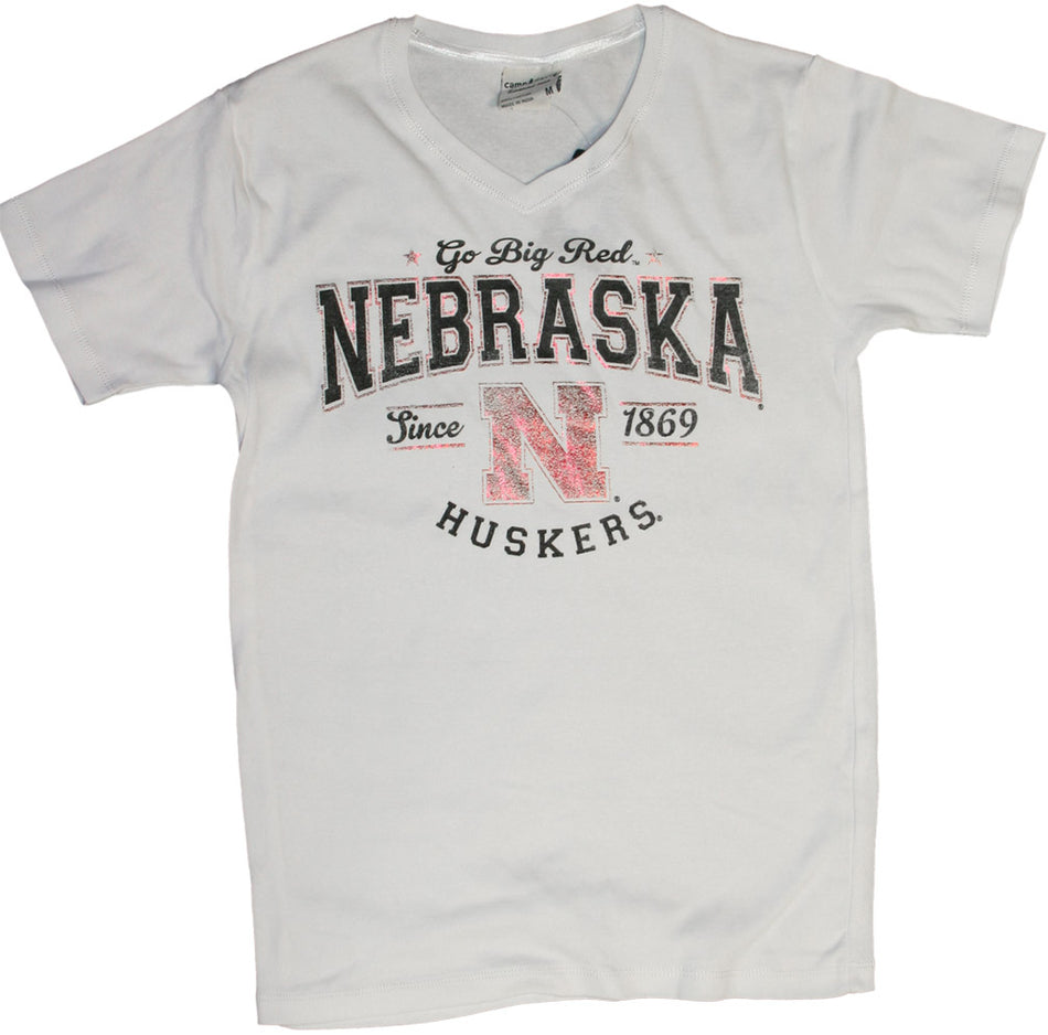 Ladies Rib Knit V-Neck Tee