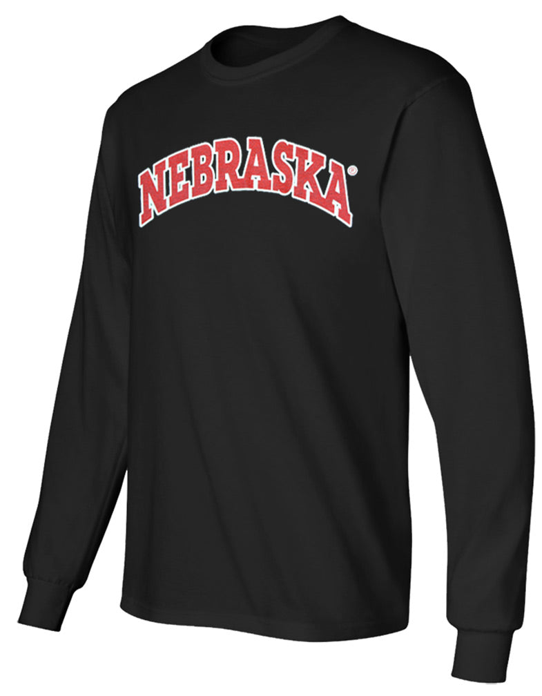 Arch Nebraska Long Sleeve Tee - Black