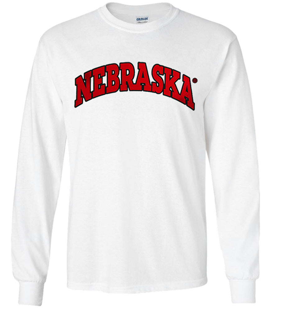 Arch Nebraska Long Sleeve Tee - White