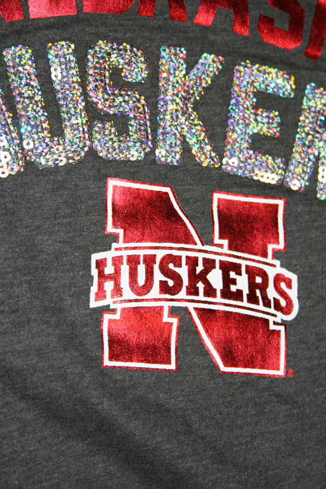 Ladies Long Sleeve Tee in Charcoal