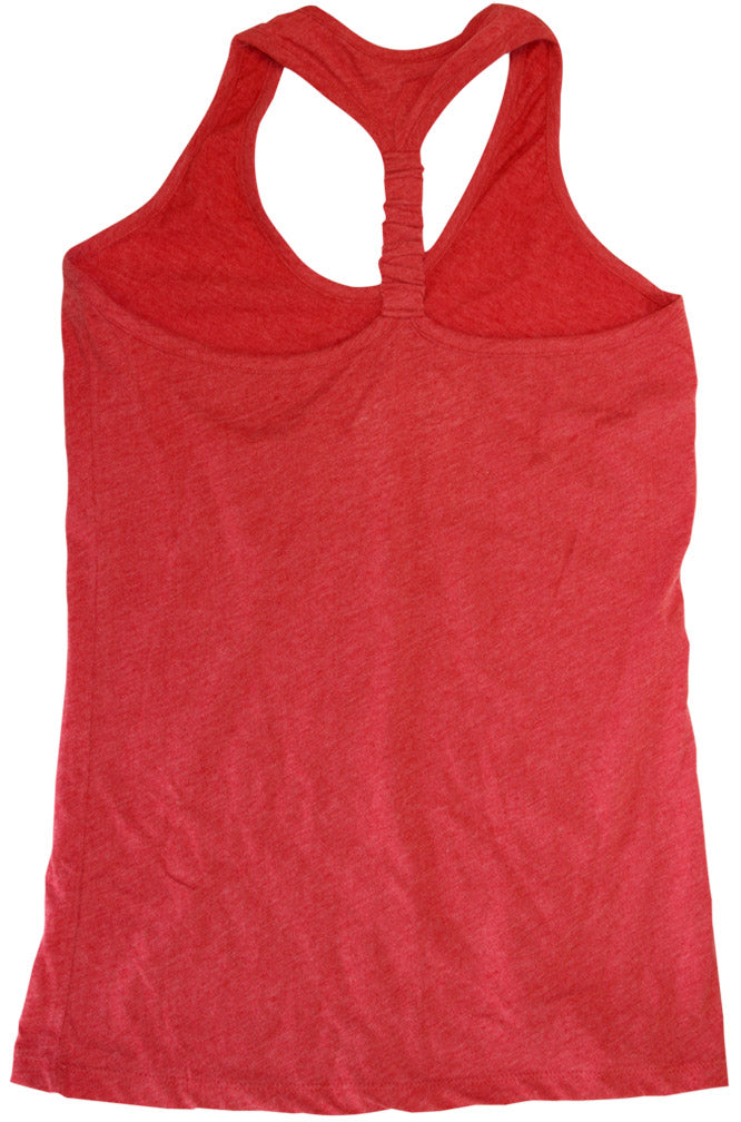 Ladies Diagonal Cinch Back Tank Top