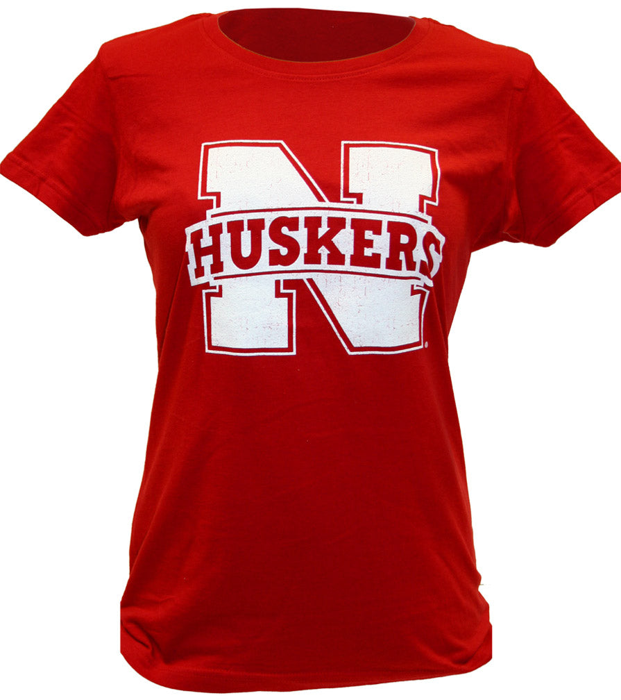 Ladies New N Husker Logo Tee